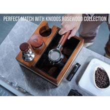 Load image into Gallery viewer, 54mm Bottomless Portafilter Breville Compatible Rosewood Handle & Naked 18-21 Gram Filter Basket Included, Fits Barista Express, Pro, Touch, Bambino, Infuser, Duo Temp Pro
