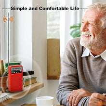 Load image into Gallery viewer, Portable Radio AM FM with Long Range Reception, Goodes Transistor Radio with Loud Speaker, 2AA Battery Operated, Headphone Jack for Indoor, Outdoor and Emergency Use-Red