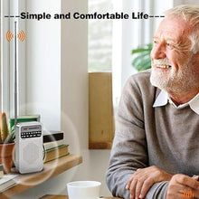 Load image into Gallery viewer, Portable Radio AM FM with Long Range Reception, Goodes Transistor Radio with Loud Speaker, Headphone Jack, 2AA Battery Operated for Indoor, Outdoor and Emergency Use - Silver