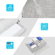 Load image into Gallery viewer, Lacdo 360° Protective Laptop Sleeve Case for 15 inch New MacBook Air M3 A3114 M2 A2941 2024-2023, 15 inch MacBook Pro A1990 A1707, Dell XPS 15 Plus 2022-2020 Computer Bag with Accessory Pocket, Gray