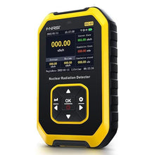 Load image into Gallery viewer, Premium Geiger Counter Radiation Detector, Rechargeable Nuclear Radiation Dosimeter, Portable Handheld Beta Gamma X-ray Monitor Meter with LCD Display, 5 Dosage Units Switched Nuclear Detector