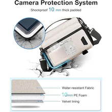 Load image into Gallery viewer, BAGSMART Small Camera Bag for Photographers, Compact Camera Shoulder Bags for DSLR/SLR/Mirrorless Cameras, Waterproof Crossbody Camera Case with Tripod Holder, Ivory White