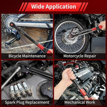 Load image into Gallery viewer, 3/8-Inch Torque Wrench, Dual-direction Torque Wrenches 10-100ft.lb/13.6-135.6Nm, 72-Tooth Dual Range Scales Torque Wrench with Quick Release Reversible Head