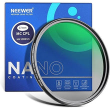 Load image into Gallery viewer, NEEWER 67mm Polarizer Filter, 24 Layer Multi Resistant Nano Coated MC CPL Circular Polarizing Filter with HD Optical Glass/Ultra Slim for Camera Lens, Reduce Reflection/Enhance Contrast/Reduce Glare