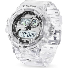 Load image into Gallery viewer, Womens Watch for Women Digital Sports Watch,7 Color LED Light Large Analog Digital Display Waterproof Watch with Alarm Stopwatch Hourly Chime Multi-Function Wrist Watches