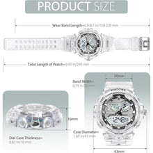 Load image into Gallery viewer, Womens Watch for Women Digital Sports Watch,7 Color LED Light Large Analog Digital Display Waterproof Watch with Alarm Stopwatch Hourly Chime Multi-Function Wrist Watches