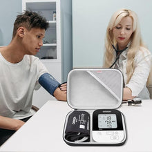 Load image into Gallery viewer, BOVKE Carrying Case Travel Bag for Omron 5 Series Wireless Upper Arm Blood Pressure Monitor OMRON BP5250 / BP7250 / BP7200 Monitors and Cuff, Mesh Pocket for Batteries and Charger, Black