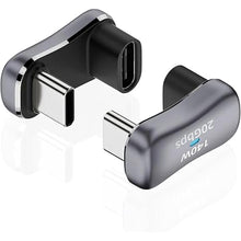 Load image into Gallery viewer, AreMe 180 USB C Adapter (2 Pack), 180 Degree Angle USB-C Male to Female 20Gbps PD 140W Adapter for Steam Deck, Switch, Laptop, Tablet, Phone and More Type C Devices