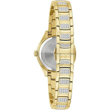 Load image into Gallery viewer, Bulova Crystal Mother-of-Pearl Dial and Gold-Tone Bracelet Watch | 28.5mm | 98L306