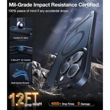 Load image into Gallery viewer, TORRAS Strong Magnetic & Seamless Stand for iPhone 15 Pro Max Case, Fit for MagSafe, Mil-Grade Drop Protection, Adjustable Kickstand Phone Case for iPhone 15 Pro Max, Slim Frosted Matte Black