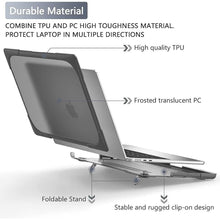 Load image into Gallery viewer, Batianda for M3 MacBook Air 15 inch Case 2024 A3114 A2941 (M2) 2023,Heavy Duty Shockproof Protective Hard Shell with Fold Kickstand & Keyboard Cover Screen Protector for Enhanced Durability, Grey