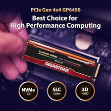 Load image into Gallery viewer, Gigastone M.2 SSD 2TB PCIe Gen 4 NVMe SSD Internal Gaming Solid State Hard Drive Upgrade PC Laptop PS5 Storage Fast Response for Gamers 3D Rendering 4K 8K Video Editing Creators PCIe 4.0 5,000MB/s