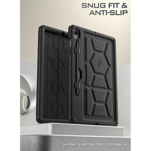 Load image into Gallery viewer, Poetic TurtleSkin Case for Samsung Galaxy Tab S9 FE | Fan Edition (2023 Release) 10.9 inch Case with S Pen Holder, Heavy Duty Shockproof Kids Friendly Protective Silicone Cover, Black