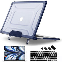 Load image into Gallery viewer, Batianda MacBook Air 15 inch Case 2024 2023 Release Model A3114 (M3)/ A2941 (M2)- Full Protection Anti-Collision Design Foldable Stand Durable TPU Bumper with Keyboard Cover and Screen Protector, Navy