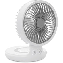 Load image into Gallery viewer, mollie 8-Inch Small Rechargeable USB Desk Fan Battery Operated with Speeds for Home Office Bedroom Mini Portable Personal Quiet Desktop Air Circulator Foldable Cooling Oscillating Table Fan