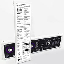 Load image into Gallery viewer, WOWNOVA 8.8" Computer Temp Monitor (Dynamic Theme Supported), 1 Click 1 Cable to Get Started Quickly PC Temperature Display Sensor Panel IPS Mini Secondary Screen CPU RAM HDD Data FPS Monitor (White)