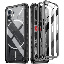 Load image into Gallery viewer, Poetic Guardian Case Compatible with Nothing Phone 2 6.7 Inch 20 FT Mil-Grade Drop Tested , Full-Body Hybrid Shockproof Bumper Cover Case with Built-in Screen Protector, Black Clear