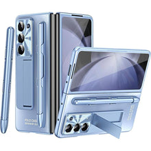 Load image into Gallery viewer, Designed for Samsung Galaxy Z Fold 5 Case with S Pen & Kickstand & Front Screen Protector Luxury Phone Cover Case for Galaxy Z Fold 5 (2023),Blue