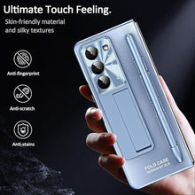 Load image into Gallery viewer, Designed for Samsung Galaxy Z Fold 5 Case with S Pen & Kickstand & Front Screen Protector Luxury Phone Cover Case for Galaxy Z Fold 5 (2023),Blue