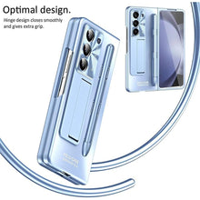 Load image into Gallery viewer, Designed for Samsung Galaxy Z Fold 5 Case with S Pen & Kickstand & Front Screen Protector Luxury Phone Cover Case for Galaxy Z Fold 5 (2023),Blue
