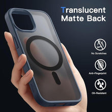 Load image into Gallery viewer, JETech Magnetic Case for iPhone 15 6.1-Inch Compatible with MagSafe, Translucent Matte Back Slim Shockproof Phone Cover (Storm Blue)