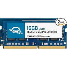Load image into Gallery viewer, OWC 32GB (2x16GB) DDR4 2666MHz PC4-21300 CL19 2RX8 Non-ECC SODIMM 1.2V 260-pin Laptop Notebook Memory RAM Upgrade Module