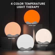 Load image into Gallery viewer, Light Therapy Lamp, Sunlight Alarm Clock with 10,000 Lux Therapy Light, Wake Up Light with 20 Brightness & 4 Color Temperature, Dual Alarms & Snooze,11 Atmosphere Lights and Sleep Aid