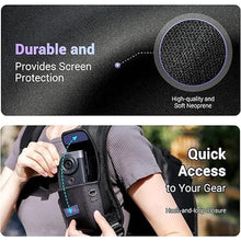 Load image into Gallery viewer, Soft Neoprene Carry Case for Canon PowerShot V10 Vlog Camera, Canon V10 Case Belt Pouch Crossbody Bag with Strap & Carabiner, Shockproof Camera Travel Storage Protector for Canon PowerShot V10 camera