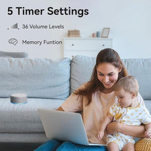 Load image into Gallery viewer, Sound Machine Night Light White Noise Machine 30 Non Looping Sounds 12 Lights 5 Timers 36 Adjustable Volume Memory Function Brown Noise Sleep Sounds Machine for Baby Kids Adult & Home Office Travel