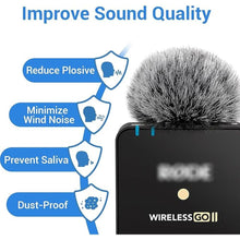 Load image into Gallery viewer, Cubilux Windscreen for Rode Wireless Go II, 4-Pack Furry Wind Muff, Windshield, Dead Cat, Pop Filter for Rode Wireless Go 2
