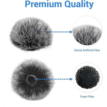 Load image into Gallery viewer, Cubilux Windscreen for Rode Wireless Go II, 4-Pack Furry Wind Muff, Windshield, Dead Cat, Pop Filter for Rode Wireless Go 2