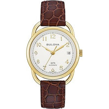 Load image into Gallery viewer, Bulova Ladies' Joseph Commodore Limited Edition Automatic Brown Leather Watch | 34.4mm | 97M117