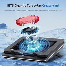 Load image into Gallery viewer, IETS GT600 Laptop Cooling Pad Equipped with Gigantic Turbo-Fan?5.5inch Diameter?,Sealed Foam for Rapid Cooling Gaming Laptop,14.1-19.3 inch Laptop Cooler with 3-Port USB Hub,Dust Filter,Touch Start