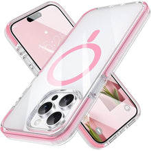 Load image into Gallery viewer, MILPROX Compatible with iPhone 15 Pro Max Case - with Screen Protector - Compatible with MagSafe - Magnetic Clear Trasparent Design - Non Yellowing Anti Slip - All PC Protective Phone Cover - Pink