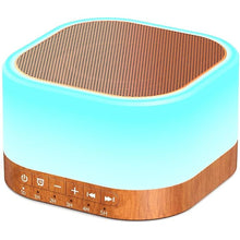 Load image into Gallery viewer, SleeZOO Sound Machine White Noise Machine with 25 Soothing Sounds 12 Colors Light with 10 Adjustable Levels 32 Adjustable Volumes 5 Timers Portable Sleep Machine for Adults Kids Baby (Wood)
