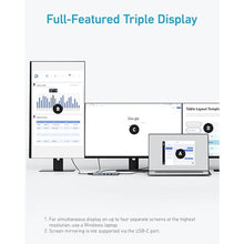 Load image into Gallery viewer, Anker Laptop Docking Station, 14 in 1 USB C Hub, Triple Display with 2 x 4K HDMI, 1080p VGA, 100W Power Delivery, 5Gbps USB-A/C Data Ports for MacBook, Dell XPS and More