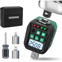 Load image into Gallery viewer, 1/2-Inch Digital Torque Adapter, 12.54-250.8 Ft.lb/17-340 N.m, Electronic Torque Wrench Converter with ±2% Accuracy, Preset Function, Data Storage, 3/8” & 1/4” Adapter for Bike, Moto, Car