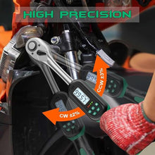 Load image into Gallery viewer, 1/2 Inch Drive Digital Torque Wrench, 5.02-99.57Ft.lb/6.8-135N.m, Electronic Torque Wrench with Preset Value, Buzzer & LED Indicator, 2% Accuracy for Bike, Motorcycles