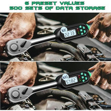Load image into Gallery viewer, 1/2 Inch Drive Digital Torque Wrench, 5.02-99.57Ft.lb/6.8-135N.m, Electronic Torque Wrench with Preset Value, Buzzer & LED Indicator, 2% Accuracy for Bike, Motorcycles