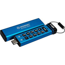 Load image into Gallery viewer, Kingston Ironkey Keypad 200 USB-C 16GB Encrypted Flash Drive | OS Independent | FIPS 140-3 Level 3 | XTS-AES 256-bit | BadUSB and Brute Force Protection | Multi-Pin Option | IKKP200C/16GB