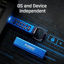 Load image into Gallery viewer, Kingston Ironkey Keypad 200 USB-C 16GB Encrypted Flash Drive | OS Independent | FIPS 140-3 Level 3 | XTS-AES 256-bit | BadUSB and Brute Force Protection | Multi-Pin Option | IKKP200C/16GB