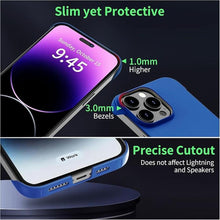Load image into Gallery viewer, Magnetic Slim Case Fit for iPhone 15 Pro Max Phone Case 6.7"(2023) Ultra-Thin Lightweight Durable Frameless Matte Hard MagSafe Cover Case with Pull Ring Shockproof Non Slip Rope-Blue