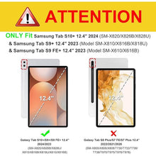 Load image into Gallery viewer, Fintie Hybrid Slim Case for Samsung Galaxy Tab S10 Plus 2024 / S9 FE Plus 5G 12.4 Inch 2023 with S Pen Holder, Shockproof Cover with Clear Transparent Back Shell, Auto Wake/Sleep, Lilac Marble