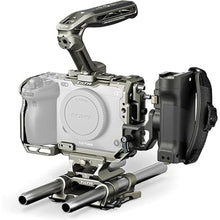 Load image into Gallery viewer, Tilta Camera Cage Pro Kit for FX3/FX30 V2 | Top Plate NATO Rail, Cold Shoe, 1/4"-20 and 3/8"-16 | Includes Cage, Top Handle, Side Handle, Baseplate | Titanium Gray