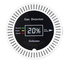 Load image into Gallery viewer, Natural Propane Gas Detectors, Geleeno Home Gas Alarm for LNG, LPG, Methane, Coal Gas Detection, Power Cable Plug-in Gas Monitoring with LCD Screen and Sound Alarm in Kitchen (Black)