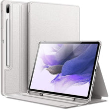 Load image into Gallery viewer, JETech Case for Samsung Galaxy Tab S8 Plus 2022 / S7 FE 2021 / S7 Plus 2020 12.4-Inch with S Pen Holder, Slim Folio Stand Protective Tablet Cover, Multi-Angle Viewing (Silver)