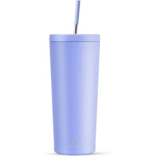 Load image into Gallery viewer, Meoky 24 oz Insulated Tumbler with Lid and Straw, Stainless Steel Vacuum Insulated Tumbler, Keeps Cold for 24 Hours, 100% Leak Proof, Fits in Car Cup Holder (Lilac)