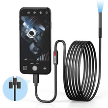 Load image into Gallery viewer, Endoscope Camera with Light, Borescope with 6 LED Lights,Endoscope with 9.8ft Semi-Rigid Snake Camera,IP67 Waterproof Inspection Borescope Camera with Light for Android iPhone iPad, Tools for Men