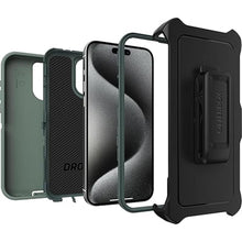 Load image into Gallery viewer, OtterBox iPhone 15 Pro MAX (Only) Defender Series Case - Forest Ranger (Green), screenless, Rugged & Durable, with Port Protection, Includes Holster Clip Kickstand