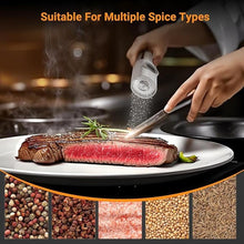 Load image into Gallery viewer, Electric Salt And Pepper Grinder Set Stainless Steel Top With Type-C Rechargeable Base, No Battery